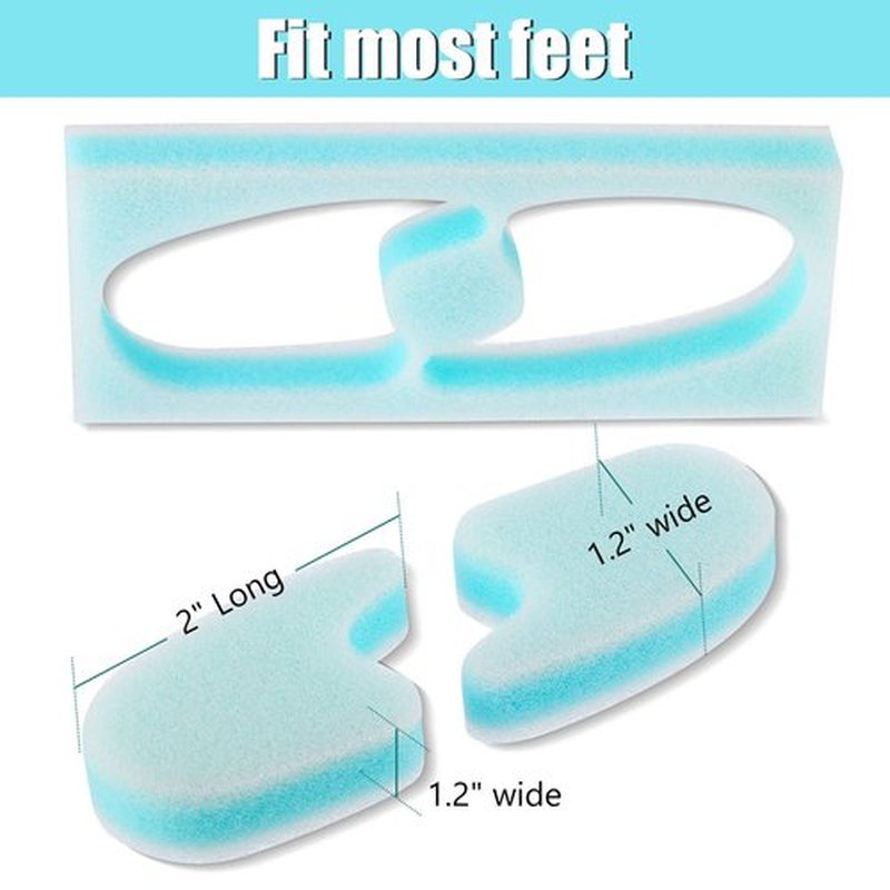 Mudder 16 Pieces Foam Toe Spacers for Feet Women 3 Layer Foam Toe Separators for Overlapping Women Men Relief Friction Hammer and Prevent Corns