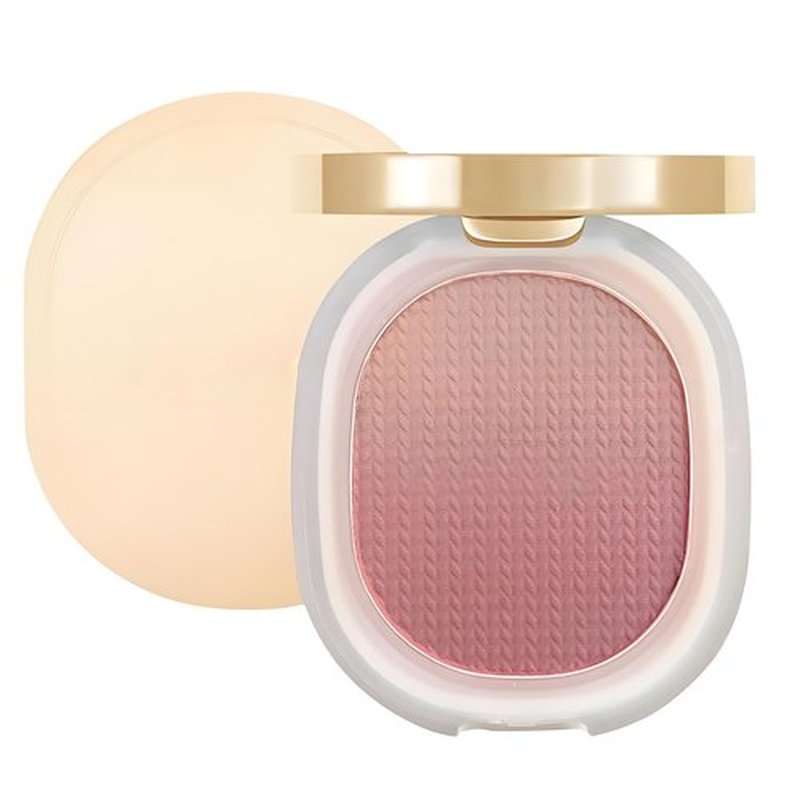 Lilyloria Matte Face Blush Powder for ‌Cheeks‌ with Brush ‌Blendable‌ Long-wear Olive complexion Talc-free (03) Plum Rose