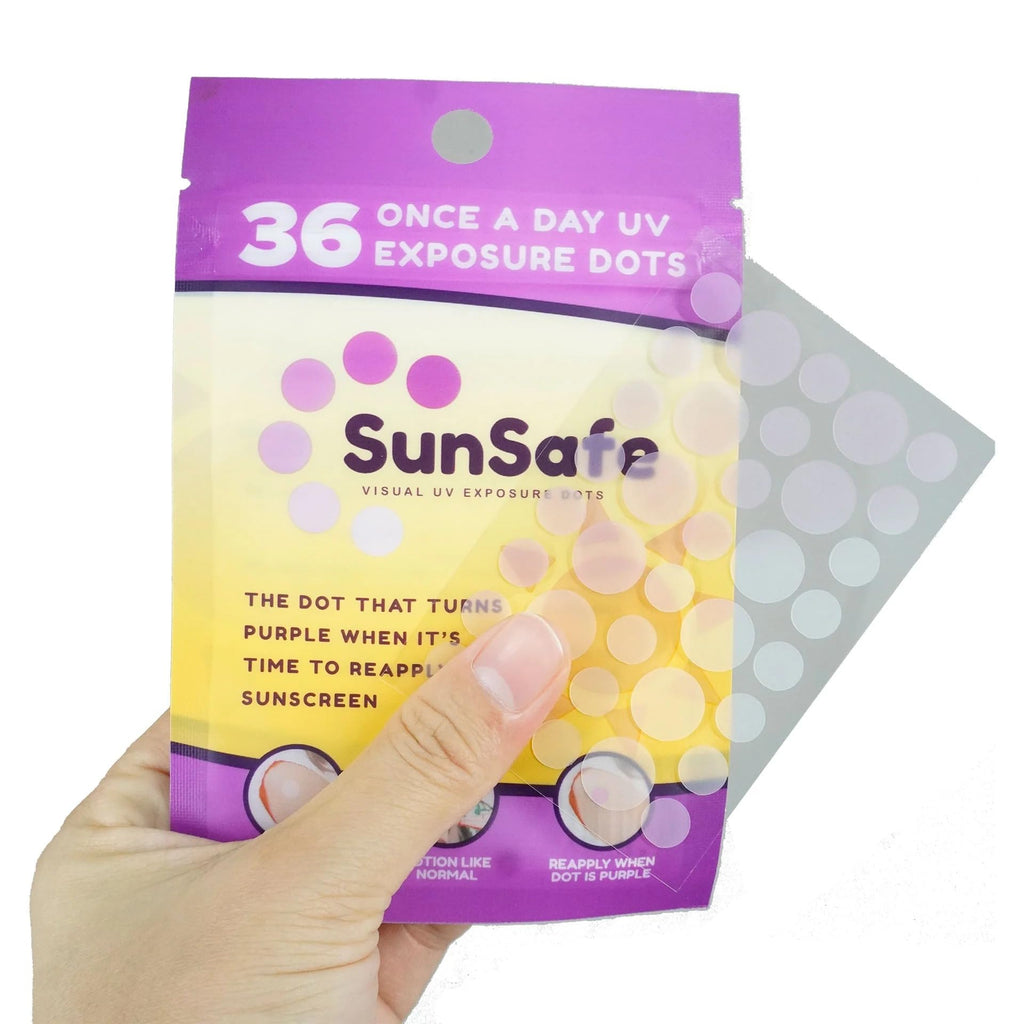 Sun Safe UV Dots - Water-Resistant Sunblock Stickers Protect Skin with SPF 30 Coverage- Track Sun Exposure with Easy-to-Use Sunscreen Dot- Ideal for Kids, Beach Days & Outdoor Fun