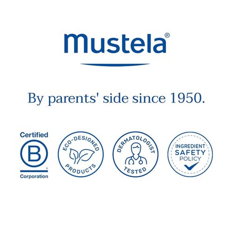 Mustela Detangling & Nourishing Cream Shampoo - Natural Shea Butter & Avocado for Curly Hair - 6.76 Fl. Oz.
