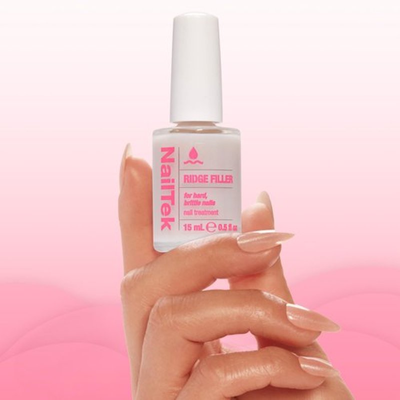 Nail Tek Ridge Filler Formula 3 – Clear Ridge Filler for Nails, Base Coat, Nail Strengthener Polish for Hard & Brittle Nails, 0.5 fl oz