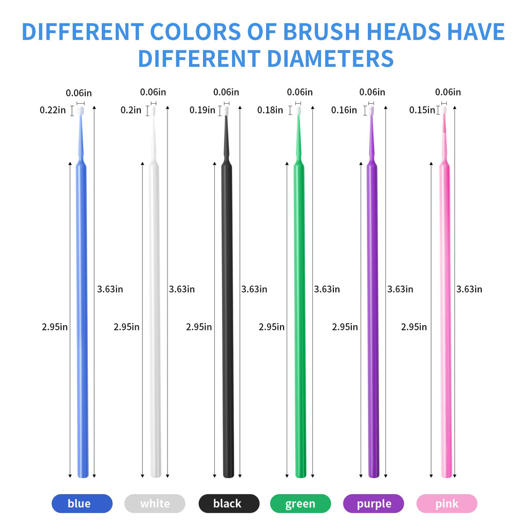 Annhua Disposable Micro Applicators 400 Pcs Precise Dental Applicator Brush with Nylon Tips, No Shedding Micro Swabs for Eyelash Extensions, Art, Cosmetics and Electronics - Pink