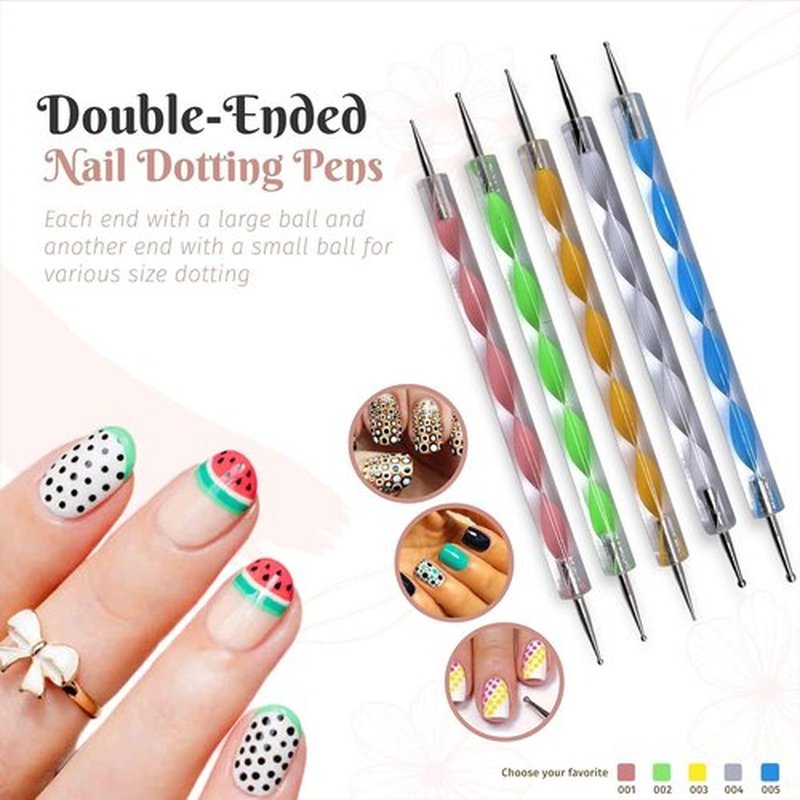 121 Pcs Professional Nail Art Kit – Acrylic Nail Brushes, Nail Foils, Rhinestones, Glitter Powder, Stickers, Dotting Pens, Nail Tips & Tweezer for DIY Manicure and Salon-Quality Designs