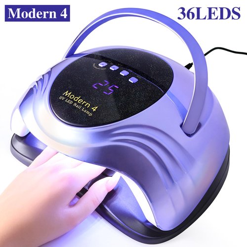 Limegirl UV Nail Lamp - Pearlescent Version, Professional Nail Dryer with 4 Timer, Powerful Dual UV & LED Lamp Beads and Auto Sensor, Fast Curing Gel Lamp, Salon Home Manicure Kit (Pearl Violet)