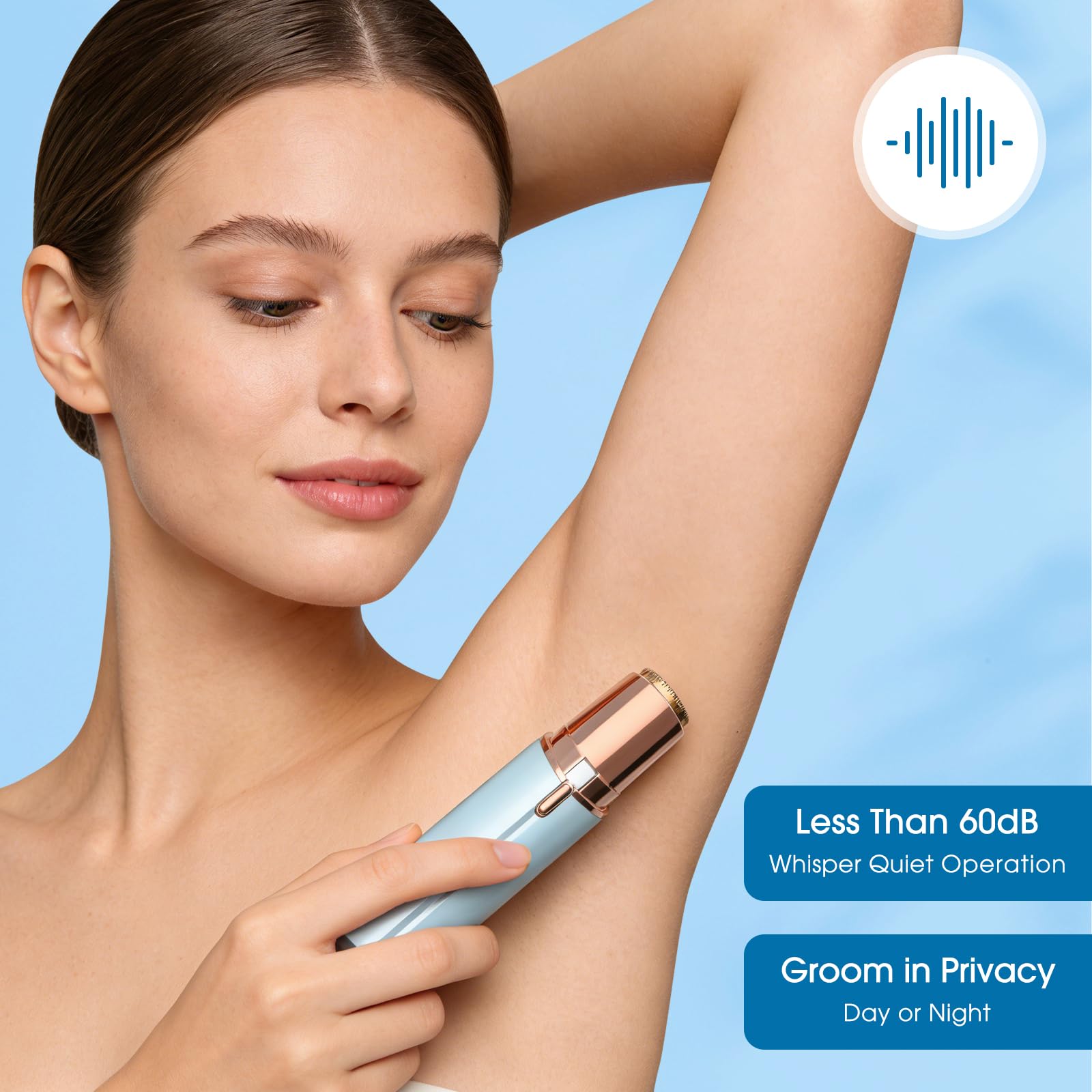 Facial Hair Removal for Women, Upper Lip & Chin, Electric Painless Hair Remover for Face, USB Rechargeable
