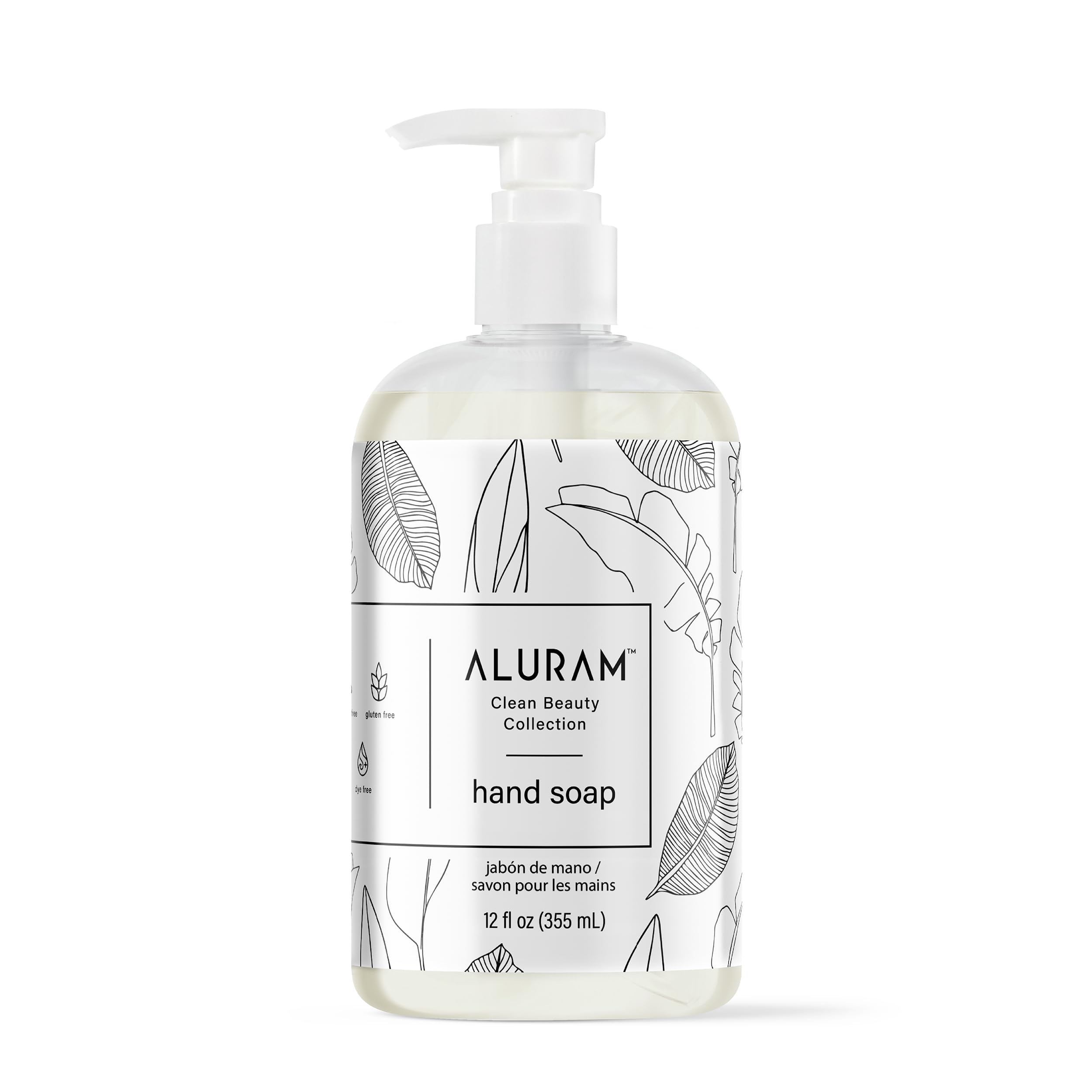 ALURAM Hand Soap, Clean Beauty Collection Hand Wash with Coconut Water Base, Aloe Vera And Jojoba Oil,12 Fl Oz