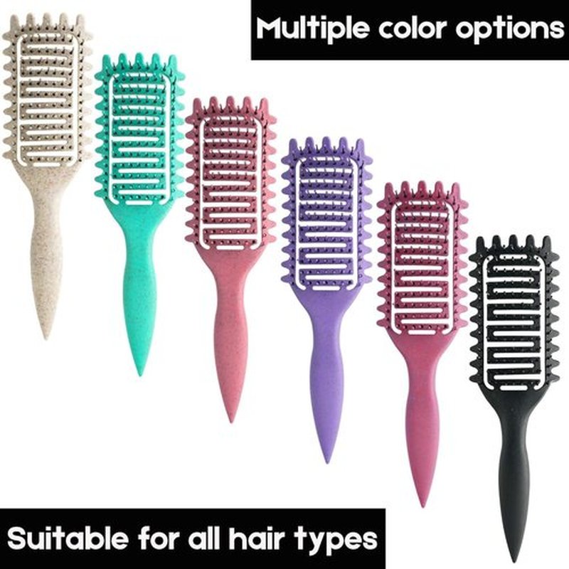 Skiennix Curl Defining Brush - Vented Detangling Tool for Curly Hair | Lightweight & Ergonomic Design (Pink/Black)
