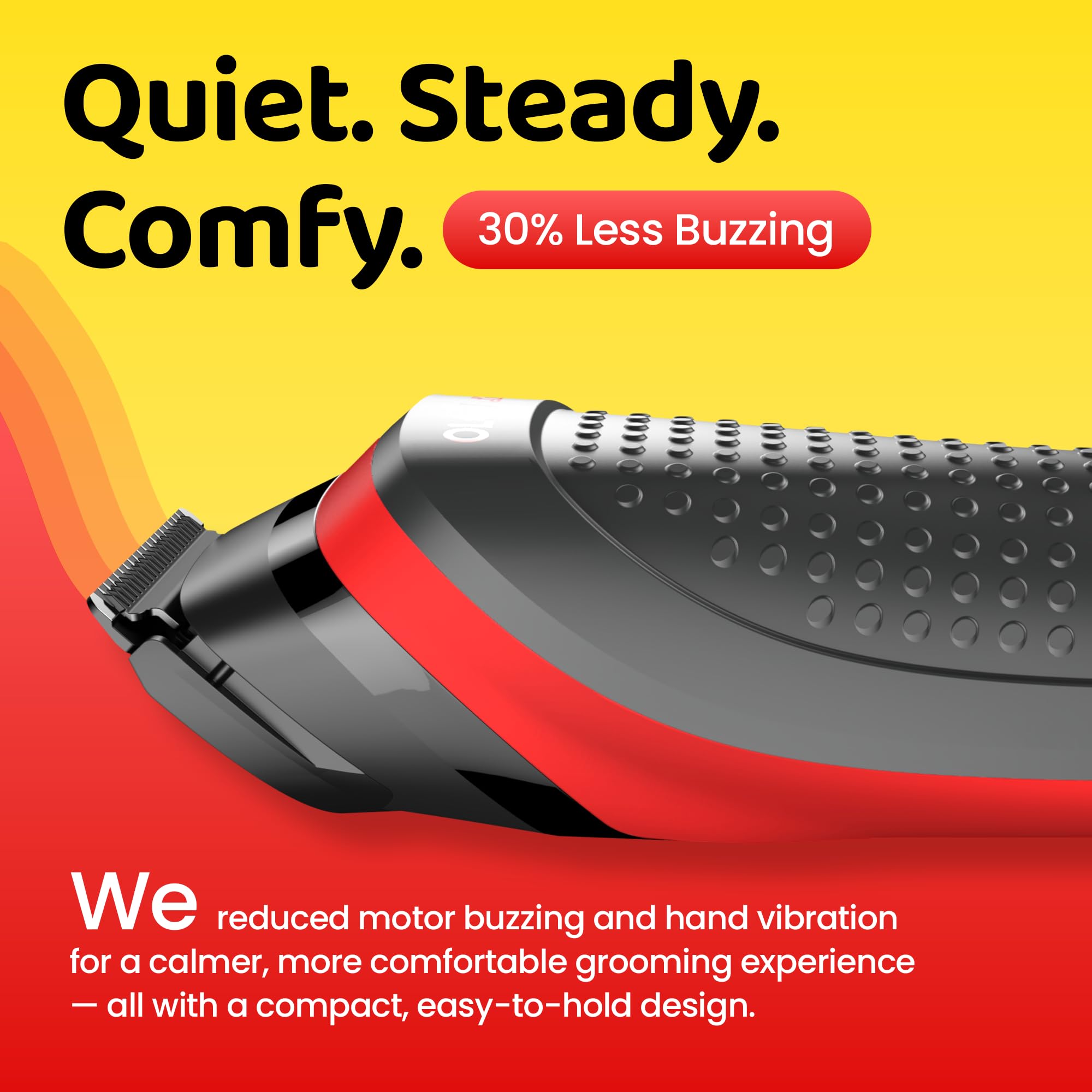 OLOV LITE Electric Beard Trimmer for Men,Nose Hair Trimmer & Electric Razor 10-in-1 Grooming Kit Cordless Shaver Gift-Ready for Men(Red)