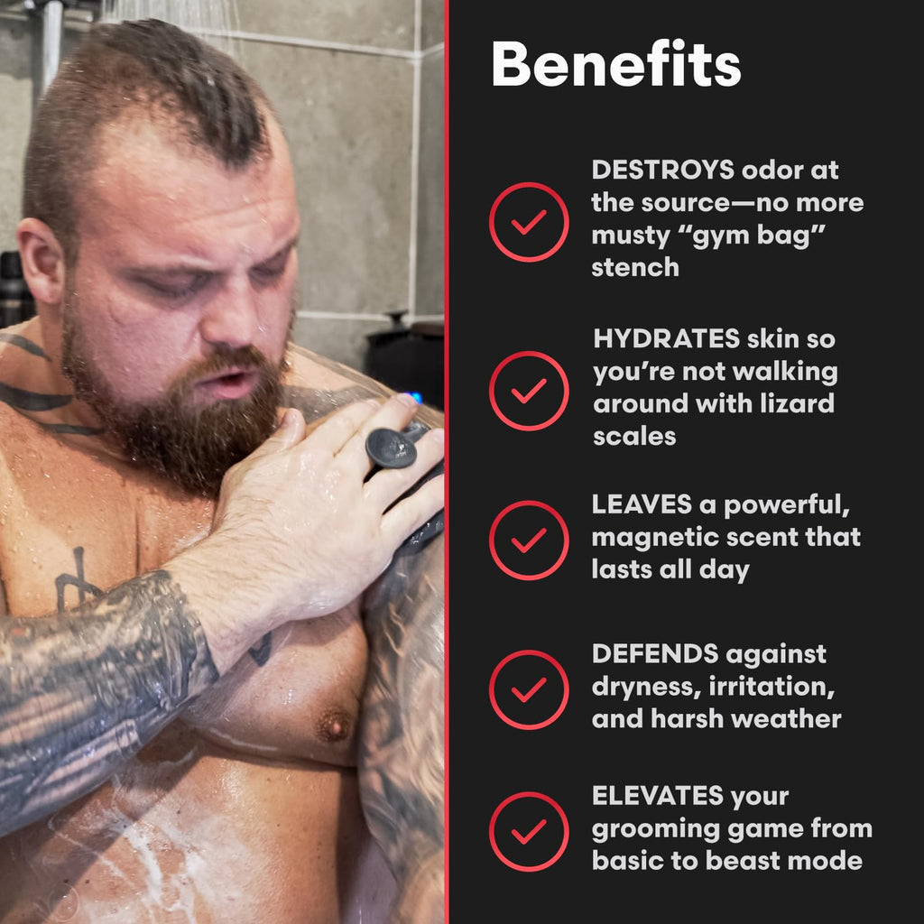 The Beard Struggle Eddie Hall Beast Line Body Wash - Ragnarok Rising Fragrance - Daily Cleansing Body Wash for Men - Cruelty-Free & Vegan-Friendly - 8 fl oz