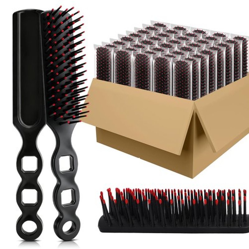 NICEMOVIC Hair Brushes Bulk 110 Pack for Women, Homeless Bulk Hair Brush Comb Set Disposable Individually Wrapped Homeless Care Package Supplies Bulk Hair Combs Hygiene Supplies for Shelter Hotel