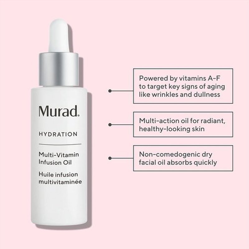 Murad Multi-Vitamin Infusion Facial Oil - Quick Absorption & Deep Hydration - Anti-Aging Treatment, 1.0 Oz