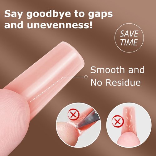 C12rtive Sandwich Nails Dual Forms,280Pcs Reusable Nail Extension Forms with Silicone Polygel Stick,Easy Demolding & Intuitive Operation for DIY & Professional Use