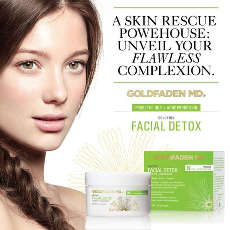 Goldfaden MD Facial Detox Mask - Clarifying Face Mask with Zinc Oxide & Salicylic Acid | 1.7 fl oz