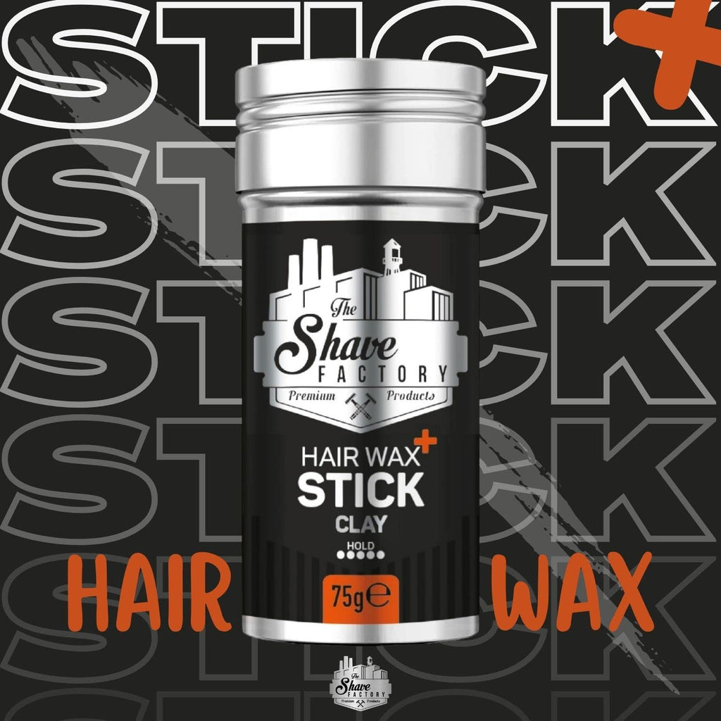 the shave factory Hair Wax Stick Clay, Long-Lasting Styling Wax for Smoothing & Slick Finish on Hair Wigs - 2.7 Oz (75G) (1 Piece)