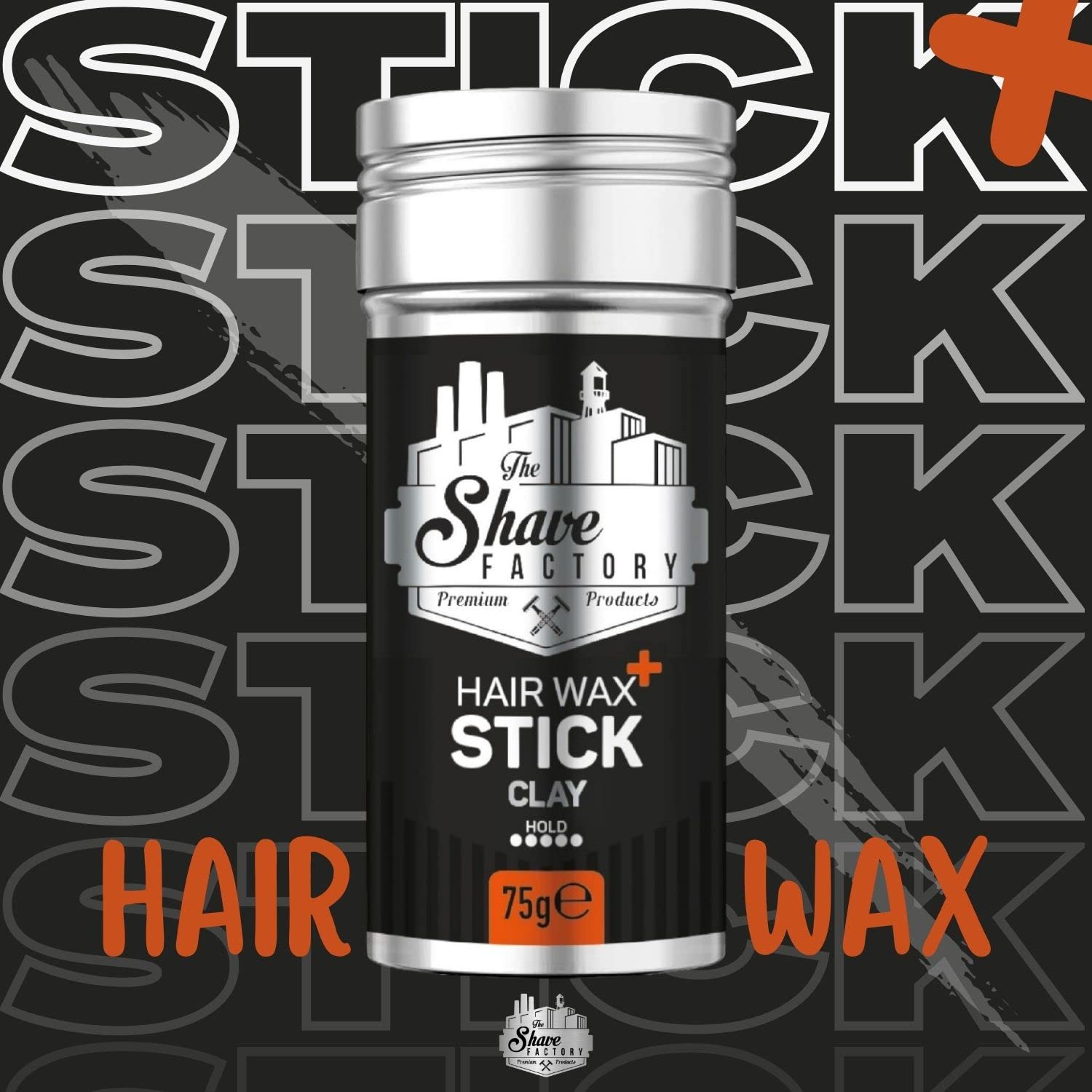 the shave factory Hair Wax Stick Clay, Long-Lasting Styling Wax for Smoothing & Slick Finish on Hair Wigs - 2.7 Oz (75G) (1 Piece)