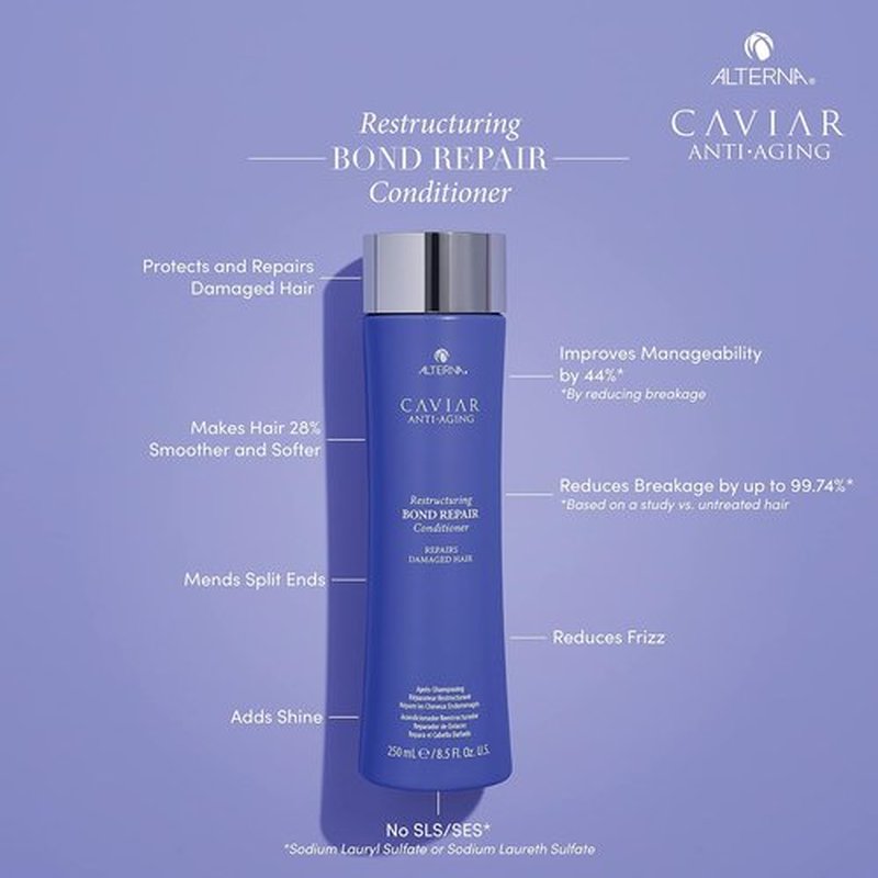 Alterna CAVIAR Anti-Aging Bond Repair Conditioner - Strengthens & Protects Brittle Hair | Sulfate-Free