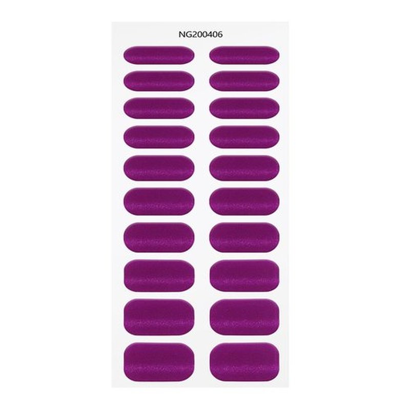JMEOWIO Semi Cured Gel Nail Strips Purple Pink Cat Eye Gel Nail Stickers Nails Art Design Decoration Accessories
