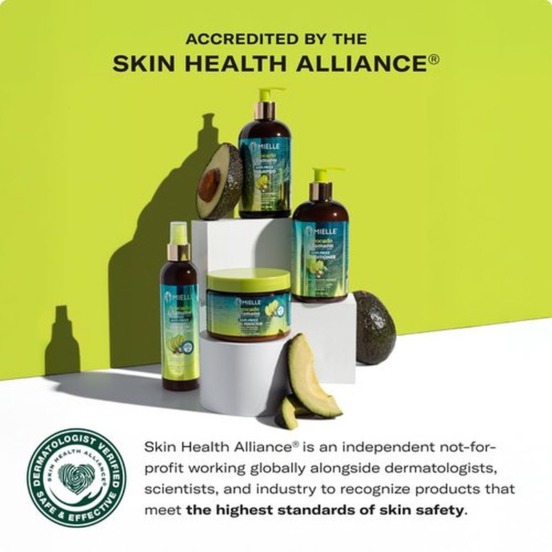 Mielle Organics Avocado & Tamanu Anti-Frizz Curl Cream for Textured Hair - Smoothing & Defining Cream to Lock In Moisture & Enhance Shine - Curly Hair Styling Products for Women & Men, 12oz