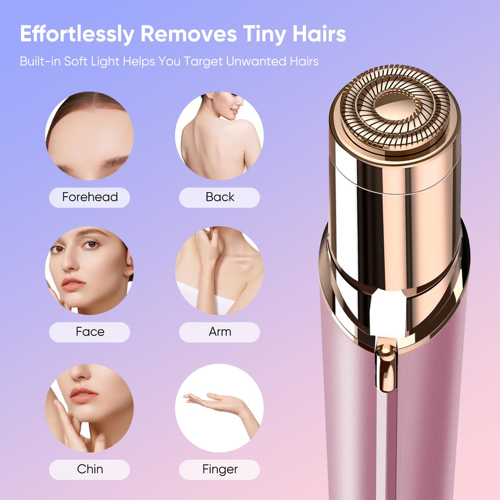 Flawless Facial Hair Remover for Women Painless Face Shaver -Mini Hair Remover, Electric Razor Shaver Portable Bikini Epilator for Lips, Chin, Armpit, Peach Fuzz, Fingers