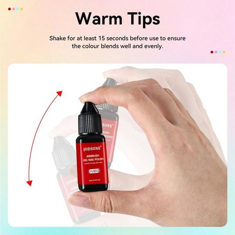 JODSONE 32 Colors Airbrush Gel Nail Polish kit, No Dilution Gel Nail Polish Strong Coverage, Highly Saturated Colors Ideal for at Home Salon Use Girls Gift