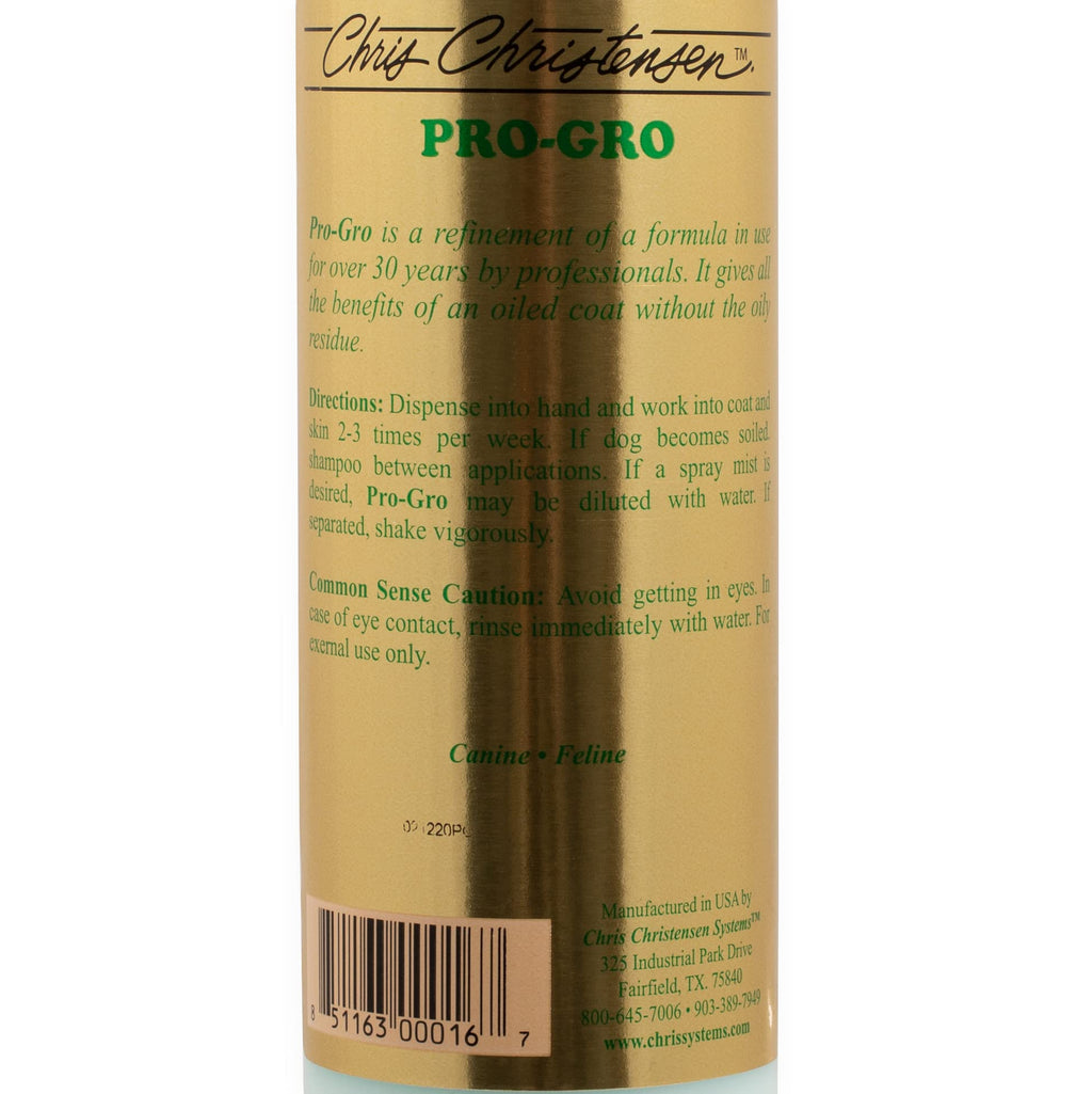 Chris Christensen ProLine Pro-Gro Premium Conditioner, Groom Like a Professional, Deeply Moisturizes, Made in USA, 16 oz