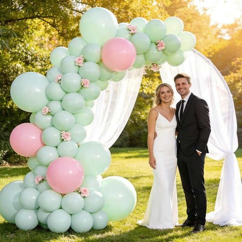 Pastel Green Latex Balloons by [Brand Name] - 110pcs 12-Inch Balloons for Birthday Party & Baby Shower