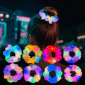 8 PCS Light up Hair Scrunchies, 3 Glow Modes, Hair Accessories for Women & Girl, Glow in the Dark Party Supply for Birthday Festival Rave Concert