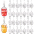 DEAYOU 30 Pack Empty Lip Gloss Tubes with Wand, Honey Pots Shaped Refillable Plastic Lipgloss Containers, Clear Lipstick Brush Bottles for Women DIY Makeup, Lipgloss Making Kit, 0.2OZ/ 6ml