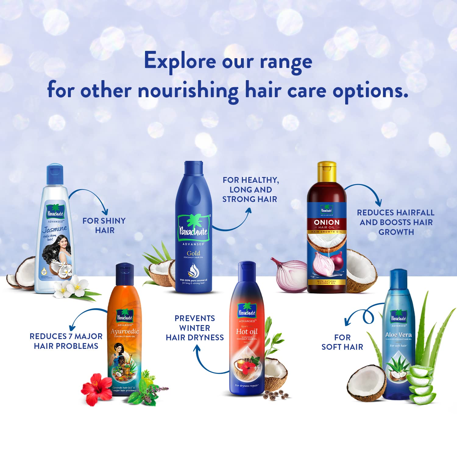 Parachute Advansed Aloe Vera Enriched Coconut Hair Oil | For Strong, Soft & Silky Hair|Deep Nourishment & Conditioning| All hair Types| 5.1 Fl.oz.