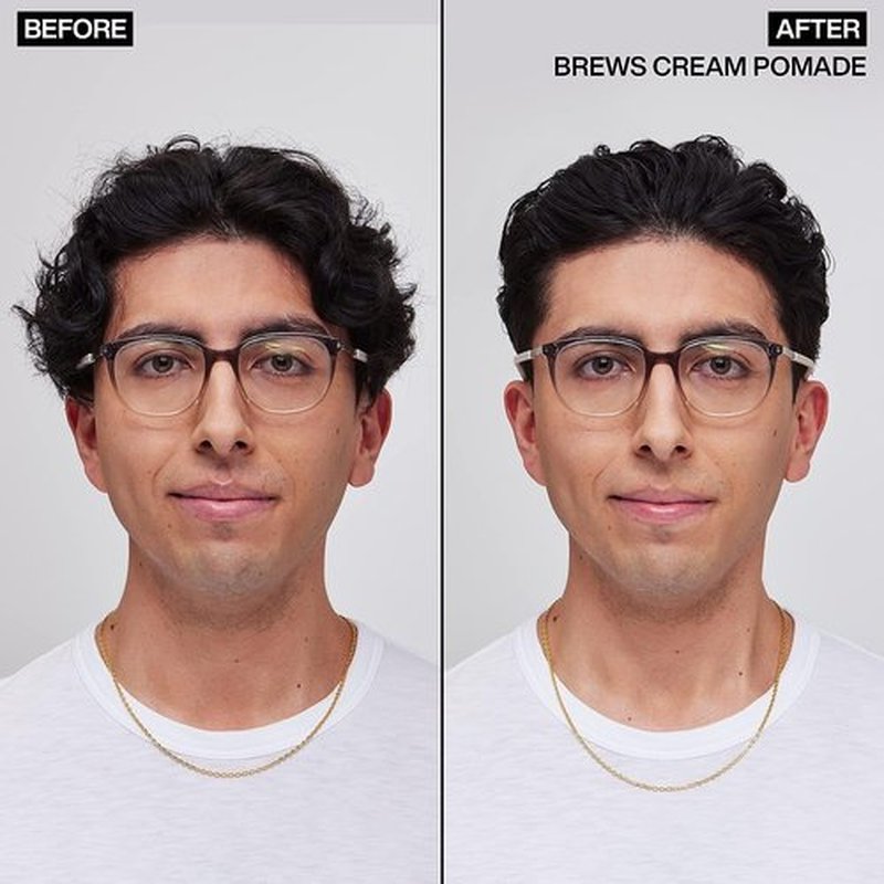 Redken Brews Cream Pomade For Men - Medium Hold With Natural Finish | Perfect For All Hair Types