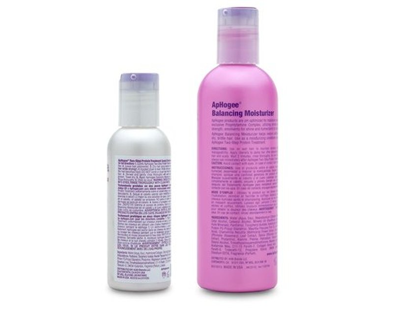 Aphogee Hair Care Double Bundle - Two-Step Protein Treatment & Balancing Moisturizer | 4 fl oz & 8 fl oz