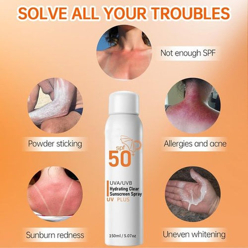 **Sunscreen Spray SPF 50+ - Reef Safe Broad Spectrum UVA/UVB Protection | Oil-Free, Water Resistant, 5.07oz**