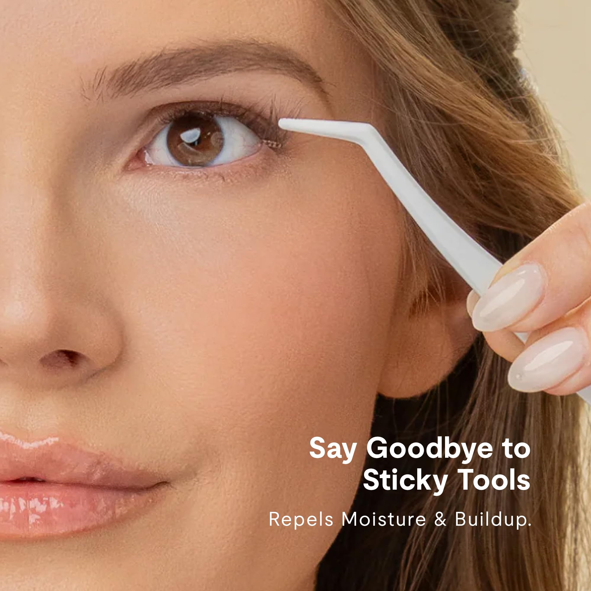 Silly George The Everyday Lash Tweezer – Stick-Resistant Applicators for All Silly George Lashes & Other Faux Lash Brands, Rounded Tip Tool for Easy Pickup & Placement, Includes Spoolie