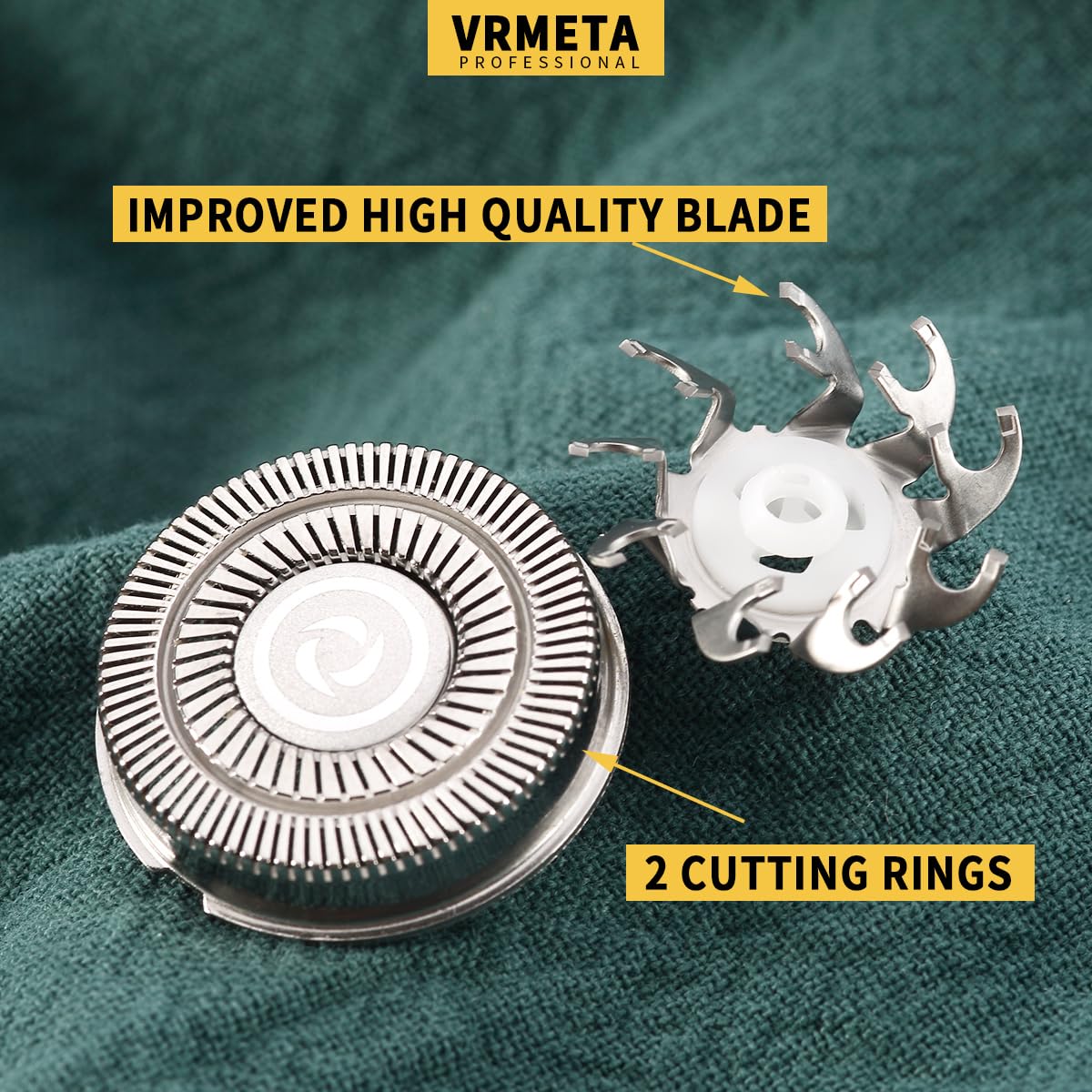 VRMETA 4 PCS Shaver Head Replacement Blades for Skull Pitbull Carver PRO 4 Electric Razor Replacement head