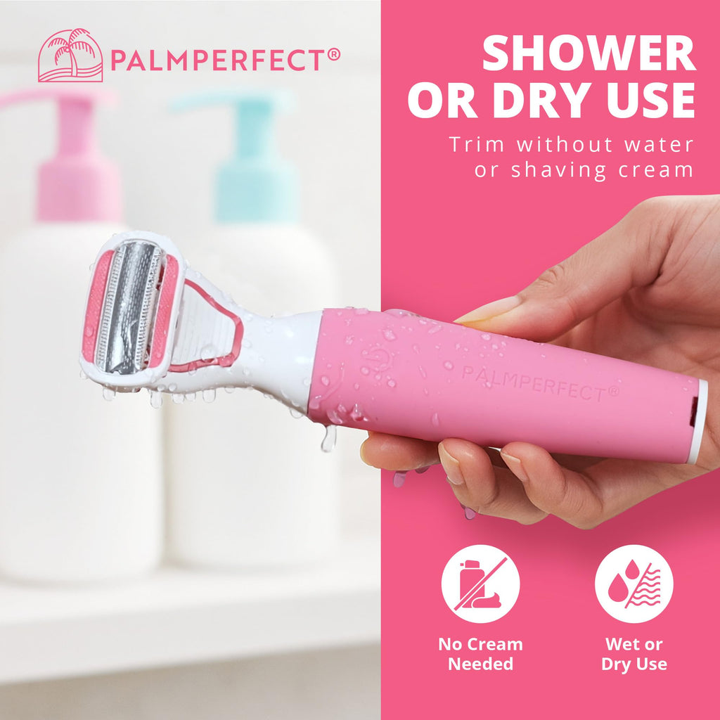 PalmPerfect Clio Trimmer for Women, Pubic Hair Electric Shaver for Grooming