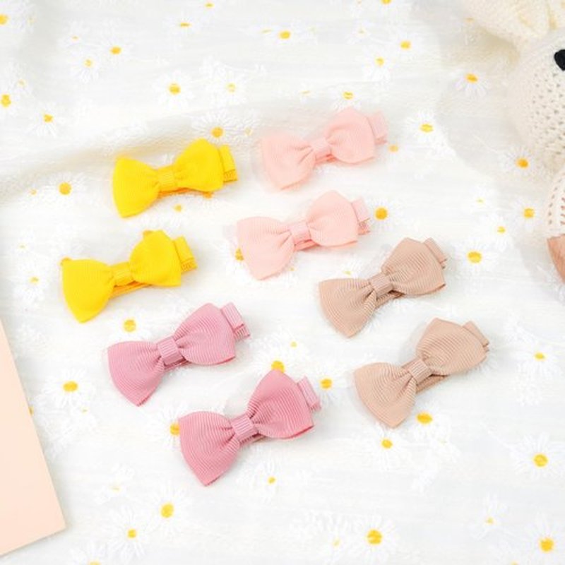 JOYOYO Baby Hair Bows in Pairs 60pcs 1.6" Tiny Small Grosgrain Ribbon Bow with Fully Lined Clips for Baby Girls Toddlers Infants