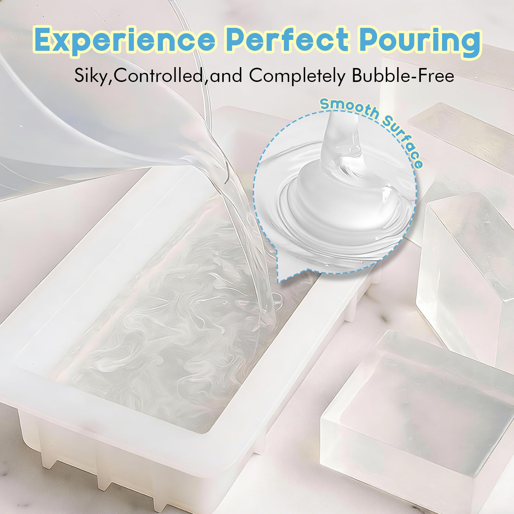 EDSRDPLT 1 lb Unscented Glycerin Soap Base – Melt and Pour Soap Base for DIY Crafting, Easy Cut, Smooth Melt & Clean Pour (Transparent, 1 Pound)
