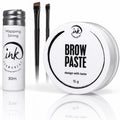 Skiennix Brow Mapping Kit - White Brow Paste (15g) & String (30m) with 2 Eyebrow Brushes for Microblading