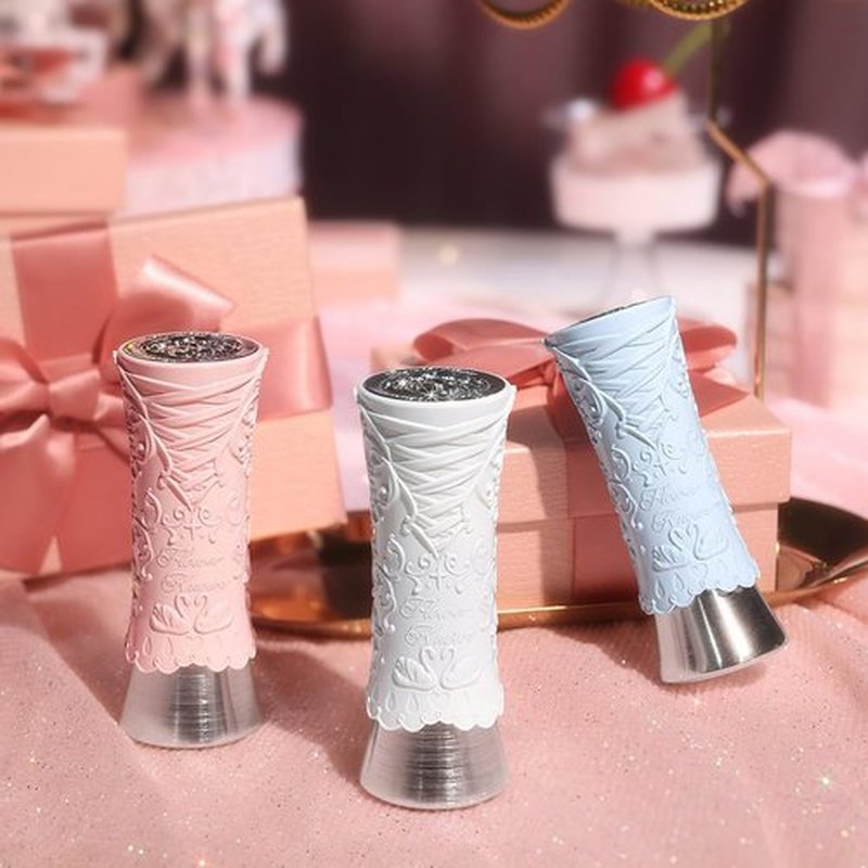 Flower Knows Swan Ballet Shine Lipstick,Hydrating Solid Lip Gloss,Moisturizing Pink Tinted Lip Balm-Long Lasting Lip Gloss in Balm for Girls&Women(B04 Silver Moon)