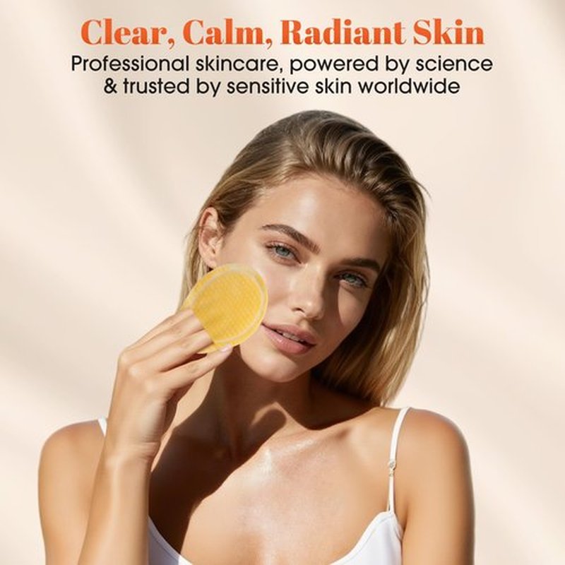 Turmeric Kojic Acid Cleansing Pads: Skin Brightening Turmeric Face Scrub Pads – Gentle Turmeric Facial Pad for Even Skin Tone, Radiant Complexion - Enrich Kojic Acid & Turmeric – 50PCS