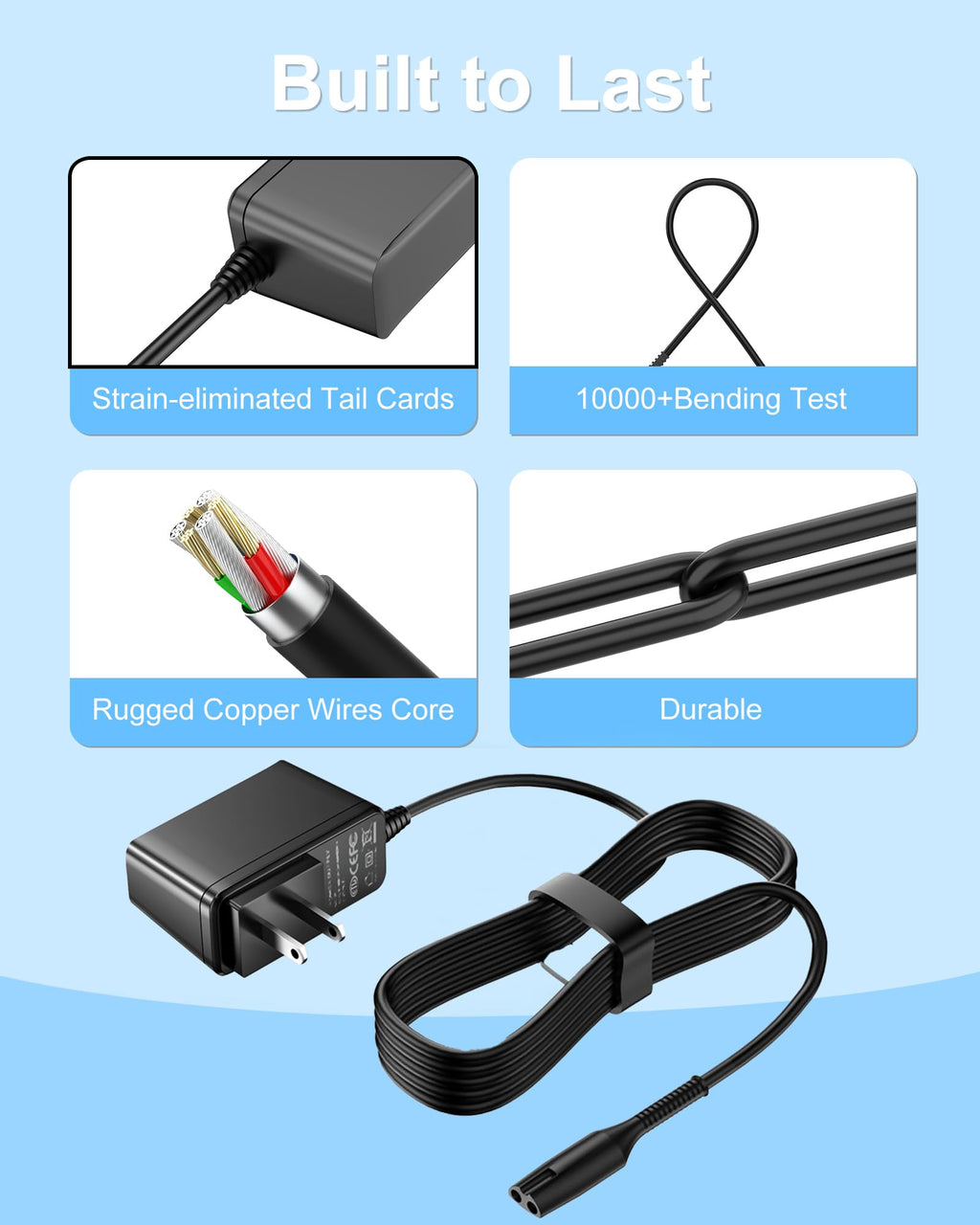 Solopen Charger for Braun Shaver Series 5 3 7 9 1 Power Charger Replacement for Razor 3040s 340s 390cc 370 720 760cc 790cc 720s-4 7865cc 9090cc 99095cc 330s 9385cc 5018s 7020s 3350cc-4