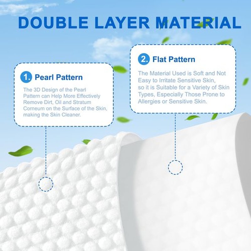 130 Count Disposable Face Towel, Clean Facial Wash Cloth Ultra Soft & Thick Cloth for Sensitive and All Skin Types for Skin Care Make-up Wipes Face Wipes and Facial Cleansing (1 pack)