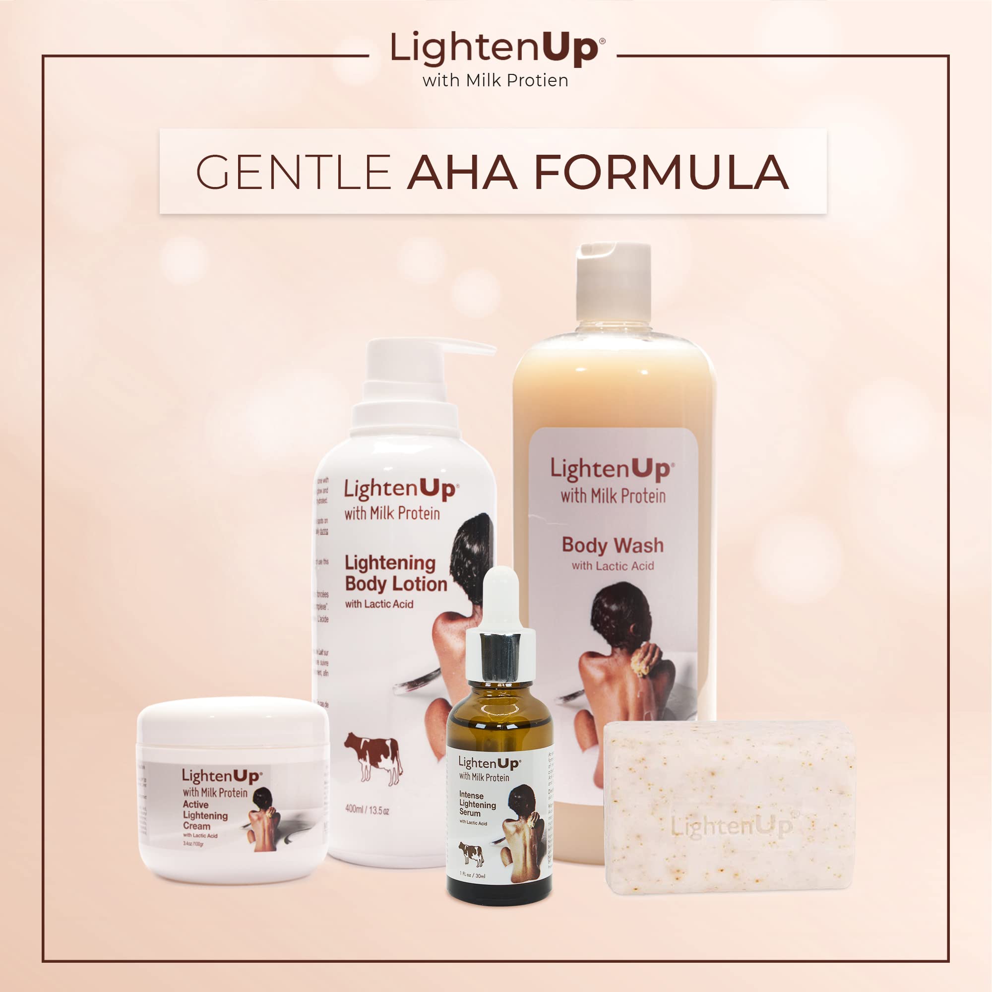 Lighten-Up Lactic Acid Serum - 1 fl oz / 30 ml - Skin Brightening, AHA Serum, Helps to Even Out Skin Tone