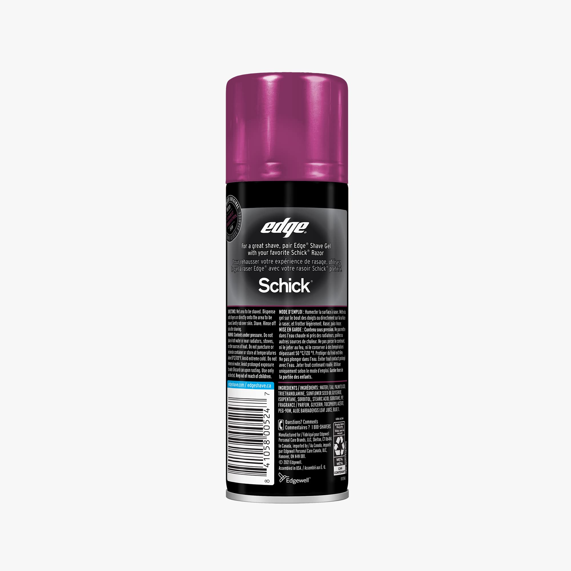 Edge Shaving Gel for Men, Extra Protection with Aloe, Vitamin E (6 Pack) - Shave Gel For Men That Moisturizes, Protects and Soothes To Help Reduce Skin Irritation