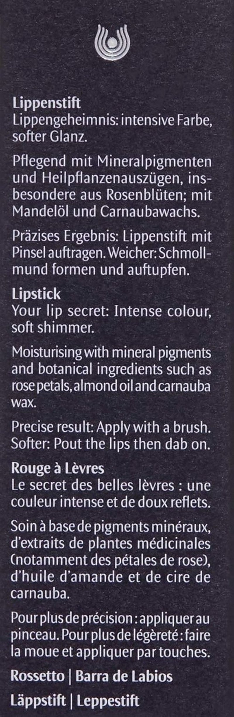 Dr Hauschka Lipstick - Creamy Matte Dahlia in Medium Brick Red | Hydrating Natural Formula, 0.14 oz.