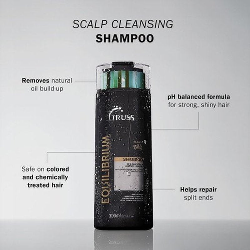 TRUSS Equilibrium Shampoo for Oily Hair - Hydrating Treatment for Itchy Scalp & Color-Treated Hair - 10.14 oz