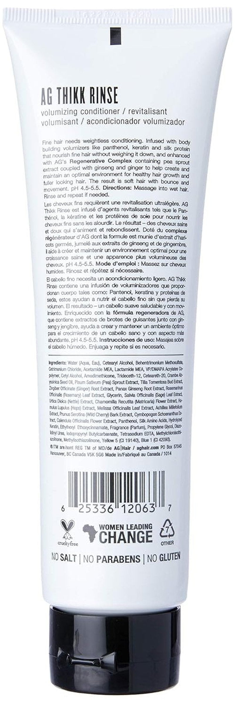 AG Care Volumizing Conditioner - Thikk Rinse Formula for Full-Bodied Hair | 8 Fl Oz
