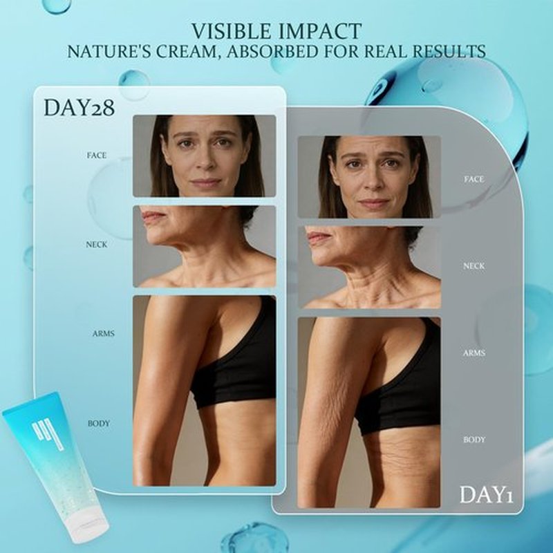 Leadyeah Advanced Crepey Skin Repair Cream – Anti Wrinkles for Crepey and Sagging Skin – Tightening-Looking Moisturizer for Face, Neck, Chest & Body – 100g