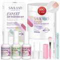 SAVILAND Dip Powder Nail Kit - 60g Clear Powder with Base, Activator & Top Coat for French Manicure