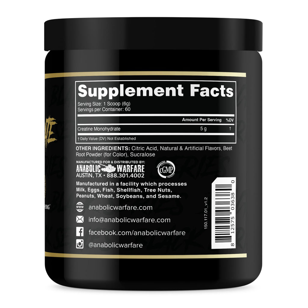 Anabolic Warfare Creatine Monohydrate, Post Workout Recovery, Increase Performance, Sustain Loading, Premium Creatine* (Fruit Explosion - 60 Servings)